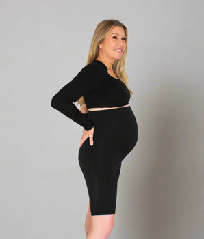 Continuall pregnancy compression short with RepairWear back and bump support