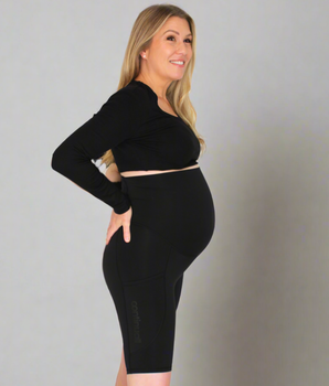Continuall pregnancy compression short with RepairWear back and bump support